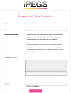 Photography and Filming Consent Form (Child) Template
